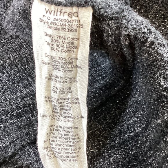 Aritzia Wilfred Diderot Studded Cocoon Circle Open Cardigan Sweater M Gray #76V - Picture 8 of 8